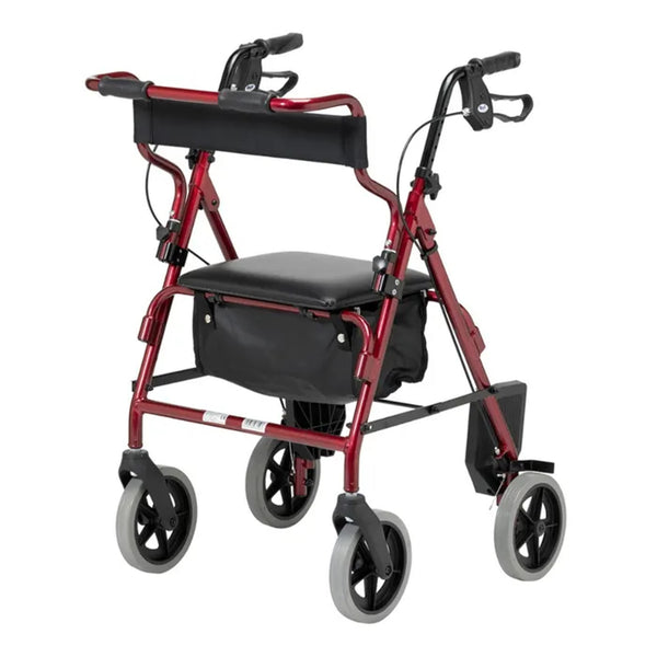 DAYS 2in1 TRANSIT ROLLATOR SEAT WALKER RED