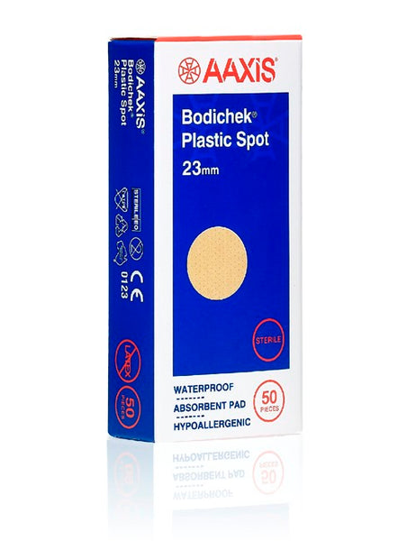 BODICHEK BANDAID PLASTIC PLASTER SPOTS 23MM DIAMETER BOX 50
