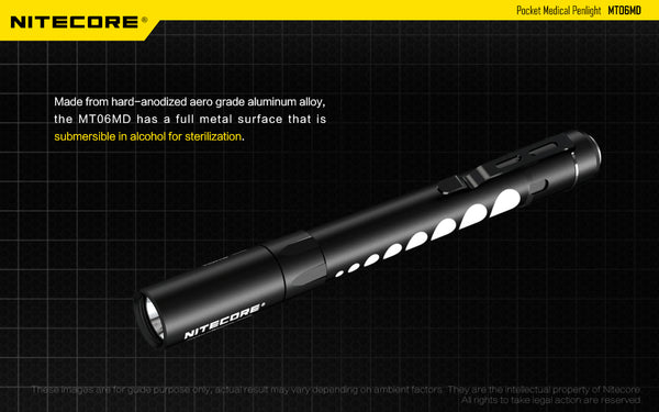 NITECORE MT06MD MEDICAL PEN LIGHT TORCH 180 LUMENS CRI>90 LED PREMIUM