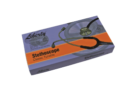 STETHOSCOPE CLASSIC PREMIUM BLACK TUNABLE DIAPHRAGM