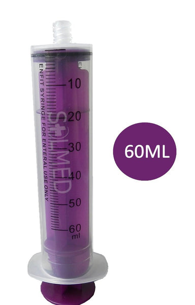 Enfit, Enfit Syringe, Enfit feeding, Enteral Feeding, Enfit enteral feeding, Tube feeding, Feeding tube, Feeding syringe, reusable syringe, peg system, feeding tube peg, peg syringe, purple syringe, buy enfit, enfit syringes, buy enfit syringes
