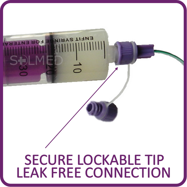 Enfit, Enfit Syringe, Enfit feeding, Enteral Feeding, Enfit enteral feeding, Tube feeding, Feeding tube, Feeding syringe, reusable syringe, peg system, feeding tube peg, peg syringe, purple syringe, buy enfit, enfit syringes, buy enfit syringes