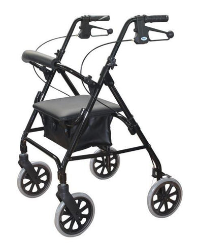 DAYS ROLLATOR SERIES 105 MOBILITY SEAT WALKER BLACK 165KGs CAPACITY