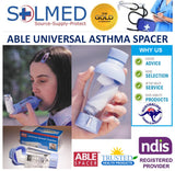Able Spacer, Aerosol Chamber Inhaler, Spacer, Asthma Spacer, Child Spacer, Respiratory Spacer, Able Spacer with Mask