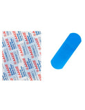 BLUE BANDAIDS DETECTABLE STERILE PLASTIC STRIPS 7.2CM X 2.5CM BOX 100