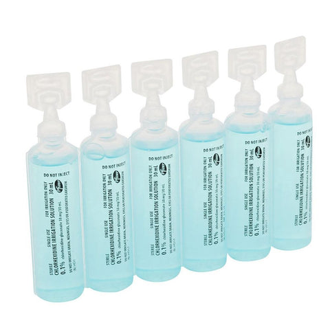 CHLORHEXIDINE IRRIGATION SOLUTION 0.1% 30ML AMPOULE X 6