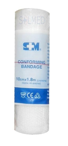 BANDAGE ELASTIC CONTOUR (WHITE) CONFORMING 10CM X 1.8M LENGTH (STRETCH 4M)