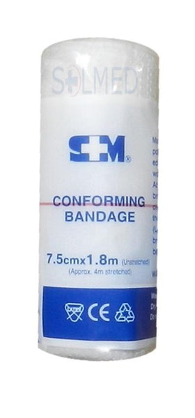 BANDAGE ELASTIC CONTOUR (WHITE) CONFORMING 7.5CM X 1.8M LENGTH (STRETCH 4M)