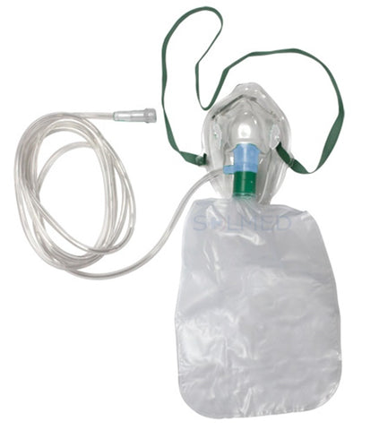 NON-REBREATHER OXYGEN MASK ADULT WITH  TUBING