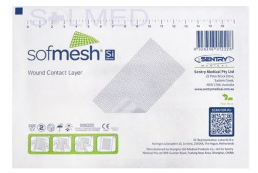 Sofmesh, Wound Pad, Non stick wound pad, non stick wound dressing, wound dressing, contact layer, wound contact layer, solfmesh dressing, silicone dressing, wound care