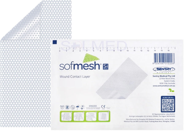 Sofmesh, Wound Pad, Non stick wound pad, non stick wound dressing, wound dressing, contact layer, wound contact layer, solfmesh dressing, silicone dressing, wound care
