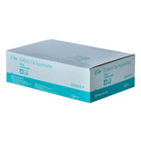 Box of cotton tip applicators with teal and white design