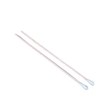 Two cotton swabs on a white background