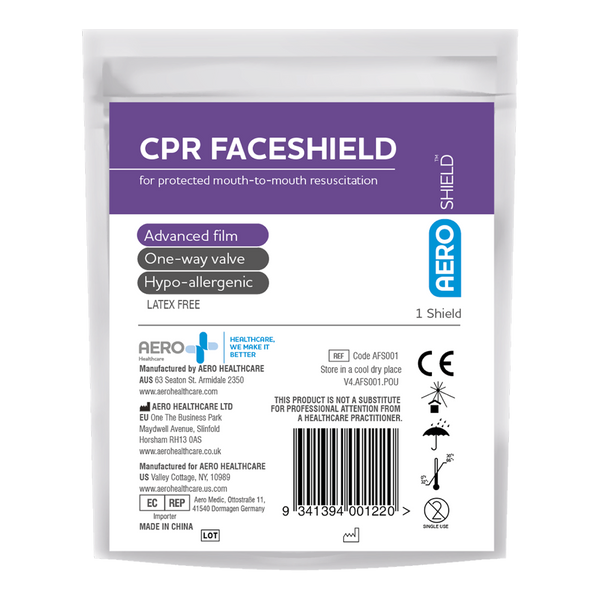 CPR RESUSCITATOR FACE SHIELD WITH MOUTHPIECE X 5