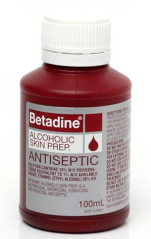 BETADINE ALCOHOL PREP 100ml Betadine Alcoholic Skin Preparation Antiseptic