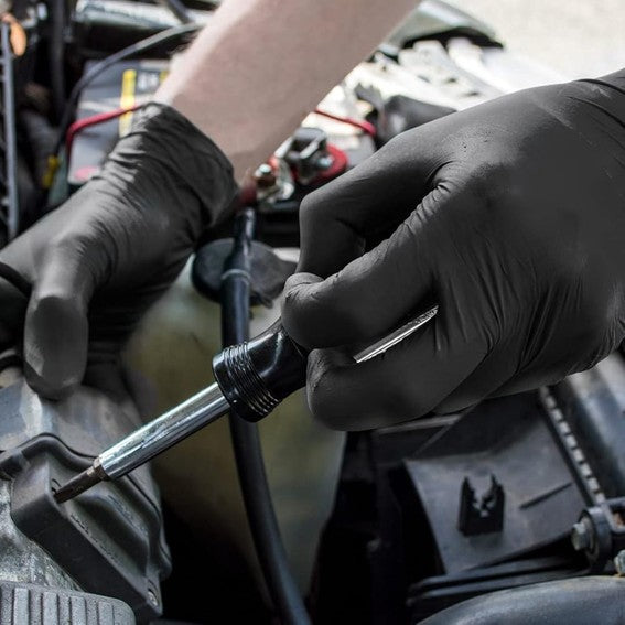 BLACK NITRILE GLOVES