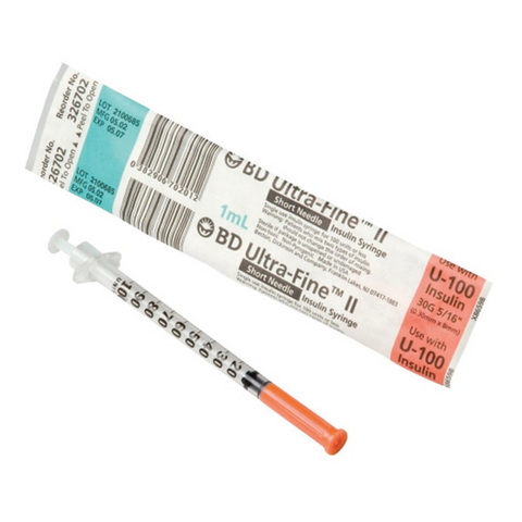 1ml Insulin Syringe 8mm 30G