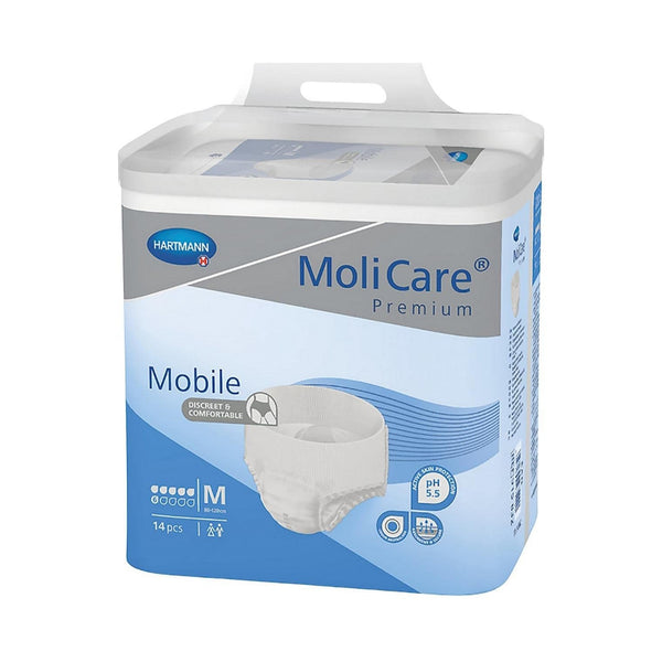 MoliCare Premium Mobile 6 Drops: discreet adult pull-up diapers for severe incontinence, ensuring comfort and leakage protection