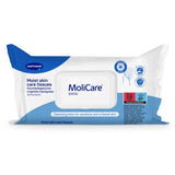 MoliCare wipes for sensitive skin, extra large and soft, designed for gentle cleansing and skin protection in incontinence care