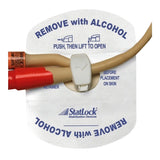 Statlock stabilization device with tubing on a white background