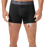 Statlock Catheter Stabilisation Device on back wearing boxers