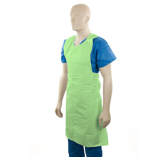 Green disposable medical apron