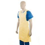 Yellow disposable medical apron