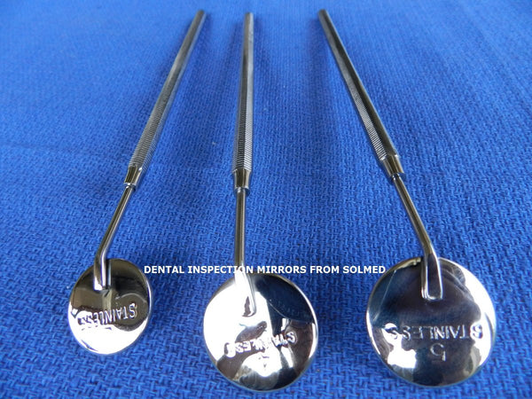 DENTAL MIRROR SET  PRECISION INSPECTION HELD HAND STAINLESS STEEL #3, #4, & #5