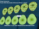 SKINTACT ECG ELECTRODES FOAM SOLID GEL UNIVERSAL SNAP CONNECTOR PACK OF 50