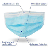 Surgical Face Mask With Earloops 3 Ply BFE>98% BLUE - Loose Pack of 50