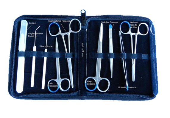 DISSECTING KIT FIRST AID, SCHOOL, LABORATORY, HOBBYIST SUPER VALUE 10 PIECE X 1