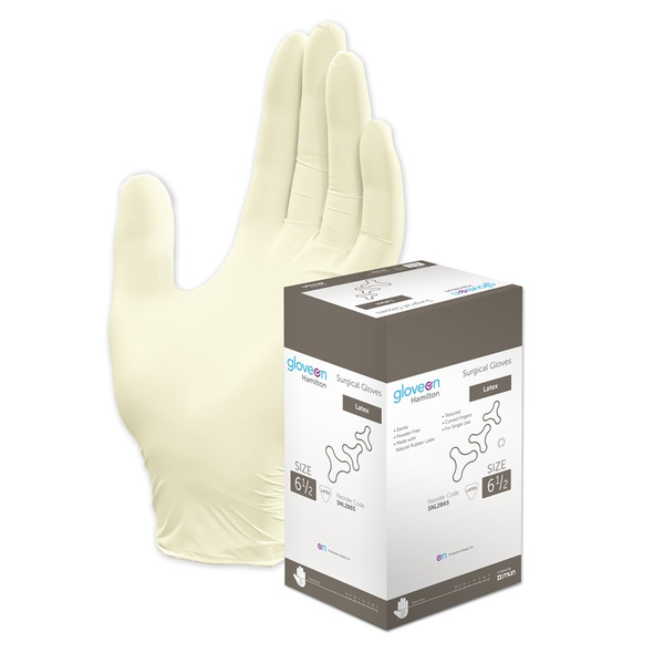 GloveOn® Hamilton Surgical Gloves Sterile Latex Powder free x 5 Pair