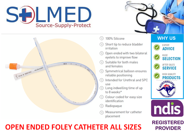 2-Way Foley Catheter - Open Ended - Box 10