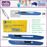 Retractable Safety Scalpels - Box of 10