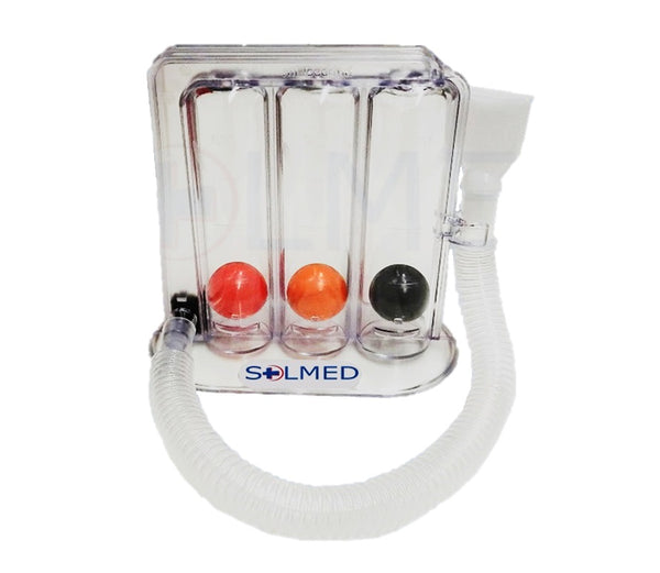 INCENTIVE SPIROMETER TRI-BALL DEEP BREATHING LUNG EXERCISER 3 CHAMBER X 1