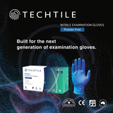 Techtile Nitrile Medical Examination Gloves Blue Powder Free Chemo-Rated 200 pack
