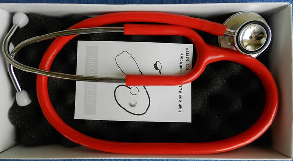 DELUXE DUAL HEAD STETHOSCOPE RED X 1