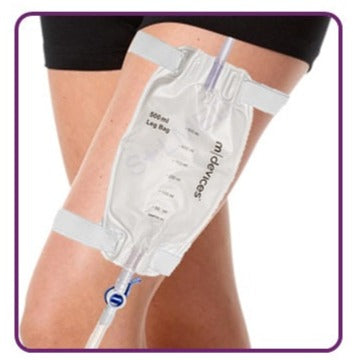 3 Pieces Urinary Urine Leg Bag 750 cc Anti Reflux Valve with Straps  Sterile, VIAMED - Walmart.com